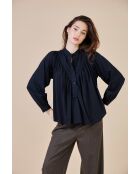 Isolda zwarte katoenen top