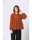 Top Isolda in cotone mattone