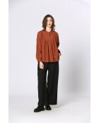Top Isolda in cotone mattone