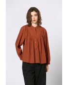 Top Isolda in cotone mattone