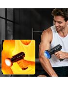 Pistolet de massage musculaire 6 vitesses réglables 6 têtes de massage modèle Smart Gun noir