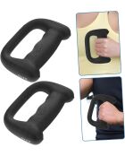 Paire de petits haltères porteurs de poids noire - 0,5kg l'unité