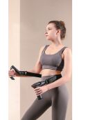 Pistolet de massage musculaire 6 vitesses réglables 3 en 1 masseur dos et cervicales poignée amovible modéle Move Gun gris