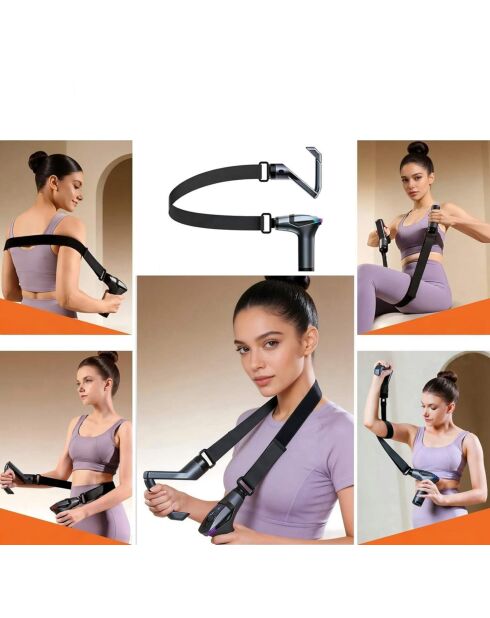Pistolet de massage musculaire 6 vitesses réglables 3 en 1 masseur dos et cervicales poignée amovible modéle Move Gun gris