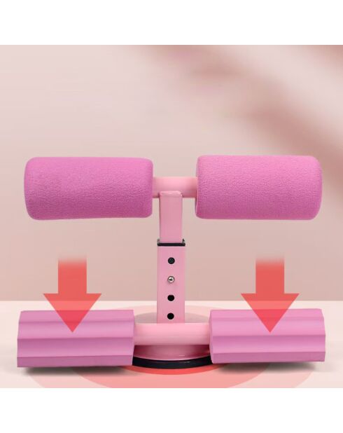 Barre de sol pour abdominaux Ventouse rose