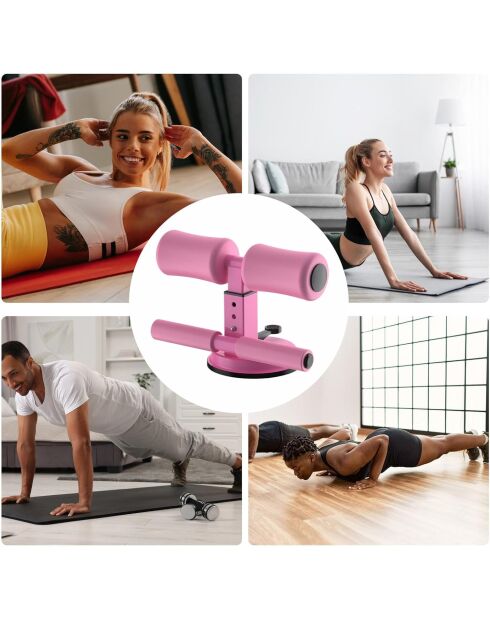 Barre de sol pour abdominaux Ventouse rose