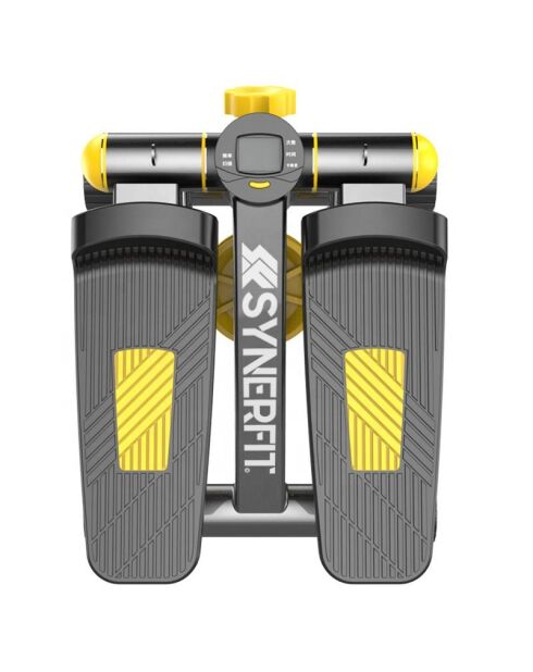 Stepper pour l'Entraînement à Domicile Hauteur des Pédales et Résistance Réglables Écran LED modèle TREXFIT noir/jaune