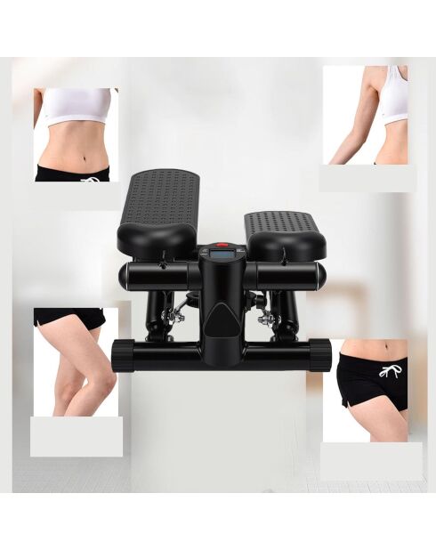 Stepper pour l'Entraînement à Domicile Hauteur des Pédales et Résistance Réglables Écran LED modèle TREXFIT noir/jaune