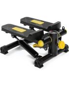Stepper pour l'Entraînement à Domicile Hauteur des Pédales et Résistance Réglables Écran LED modèle TREXFIT noir/jaune
