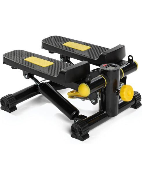 Stepper pour l'Entraînement à Domicile Hauteur des Pédales et Résistance Réglables Écran LED modèle TREXFIT noir/jaune