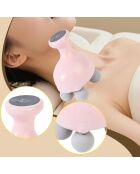 Mini masseur portatif vibrant SYNERFIT à 4 têtes 6 intensités de massage modèle Thera Gun poudre