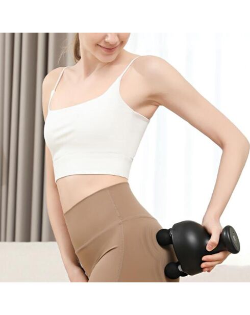 Mini masseur portatif vibrant SYNERFIT à 4 têtes 6 intensités de massage modèle Thera Gun poudre