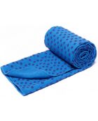 Kits de Yoga 5 en 1 inclus Tapis de yoga , serviette, balle de yoga, brique de yoga, fitness band modéle Yoga fit bleu