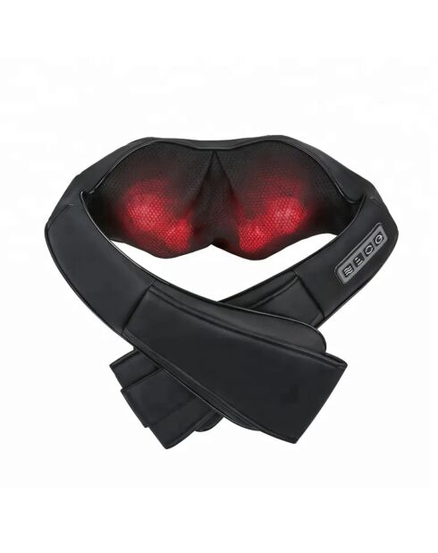 Appareil de massage Shiatsu avec fonction chauffante 8 nœuds modèle Bali noir