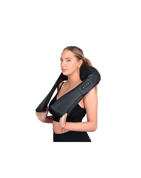 Appareil de massage Shiatsu avec fonction chauffante 8 nœuds modèle Bali noir