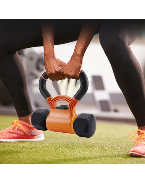 Barre d'haltères réglable et adaptateur de poids, poignée pour kettlebell, clip de fixation pour haltères et exercices