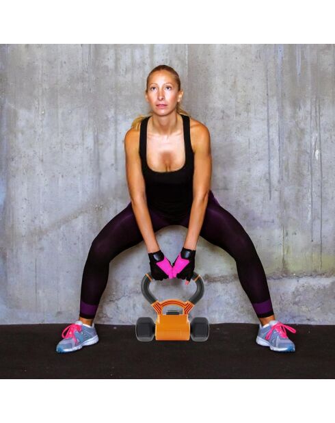 Barre d'haltères réglable et adaptateur de poids, poignée pour kettlebell, clip de fixation pour haltères et exercices