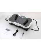 Plateforme vibrante de remise en forme modèle Powerfit avec poignée blanc - 53 x 32 x 100 cm