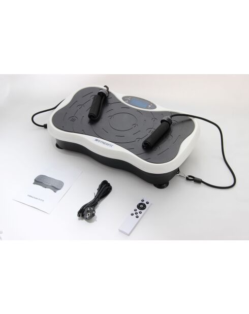 Plateforme vibrante de remise en forme modèle Powerfit avec poignée blanc - 53 x 32 x 100 cm
