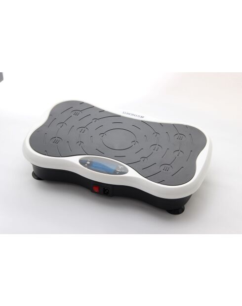 Plateforme vibrante de remise en forme modèle Powerfit avec poignée blanc - 53 x 32 x 100 cm