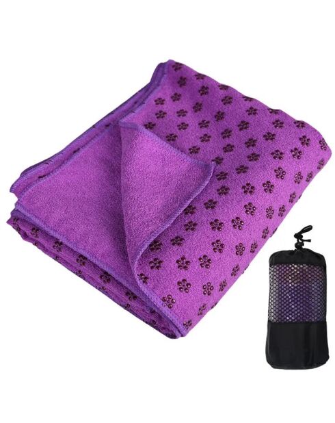 Kits de Yoga 5 en 1 inclus Tapis de yoga , serviette, balle de yoga, brique de yoga, fitness band modéle Yoga fit rose
