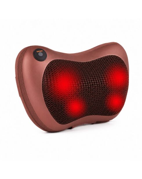 Coussin de massage Shiatsu thermique 4 vitesses,8 têtes de massage modèle Balnéa noir