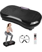 Plateforme vibrante de remise en forme modèle Powerfit avec poignée noir - 53 x 32 x 100 cm