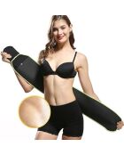 Ceinture de sudation en néoprène et lycra modéle Sauna fit noir