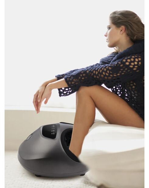 Appareil de massage des pieds avec fonction chauffante et compression d'air à commande tactile modèle Jacuzzi noir