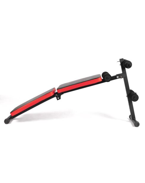 Banc de musculation pliable multifonction entraînement complet modèle COBRA noir et rouge