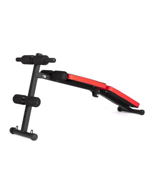 Banc de musculation pliable multifonction entraînement complet modèle COBRA noir et rouge