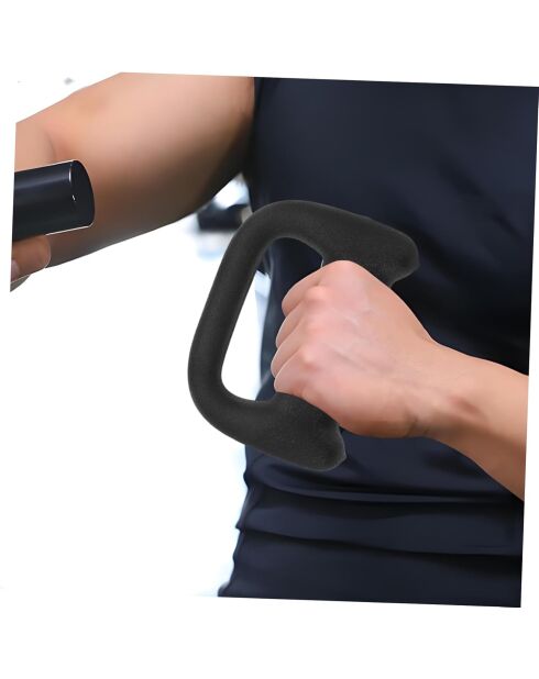 Paire de petits haltères porteurs de poids noire - 2kg l'unité