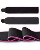 Ceinture de sudation en néoprène et lycra modéle Sauna fit noir et rose