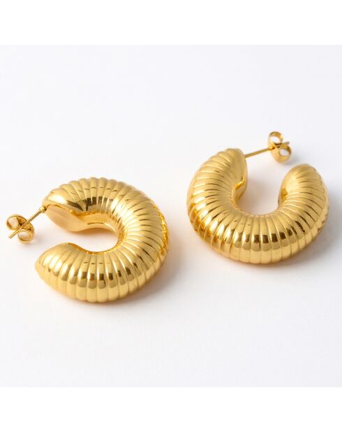 Boucles d'oreilles Eodace Steel dorées