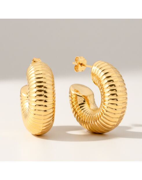 Boucles d'oreilles Eodace Steel dorées