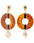 Boucles d'oreilles Ambora doré/marron