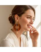 Boucles d'oreilles Ambora doré/marron