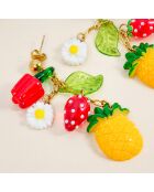 Boucles d'oreilles Sumerena Steel doré/multicolore