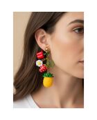 Boucles d'oreilles Sumerena Steel doré/multicolore