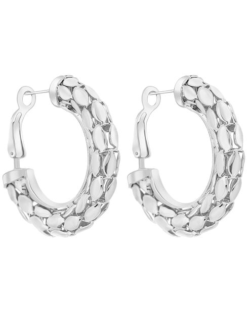 Boucles d'oreilles Eoscale argentées