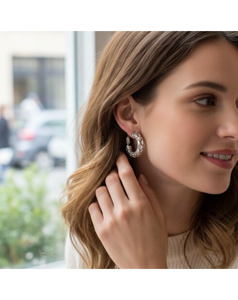 Boucles d'oreilles Eoscale argentées