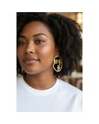 Boucles d'oreilles Line Faces dorées