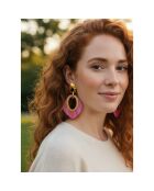 Boucles d'oreilles Gelina Steel doré/rose
