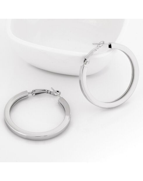 Boucles d'oreilles Eosquar argentées