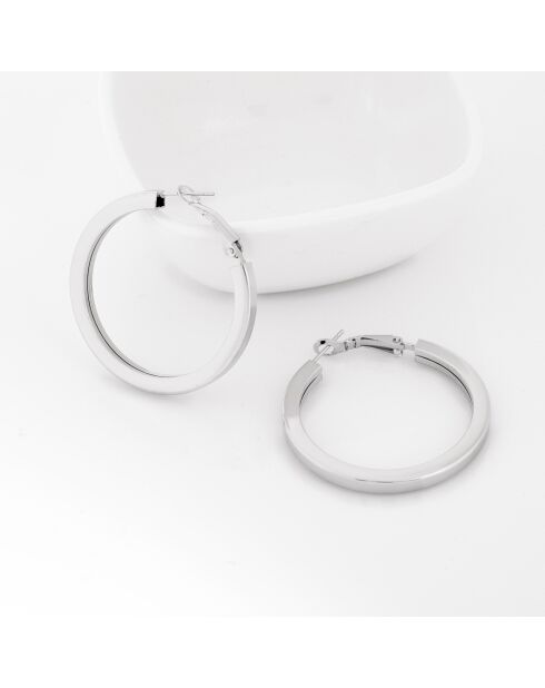 Boucles d'oreilles Eosquar argentées