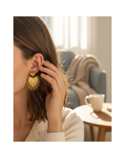 Boucles d'oreilles Palmasol dorées