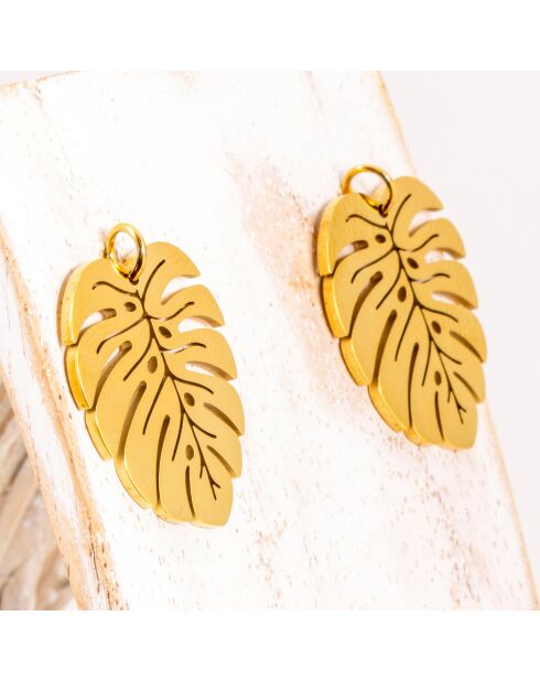 Boucles d'oreilles Jungle Steel dorées