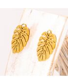 Boucles d'oreilles Jungle Steel dorées