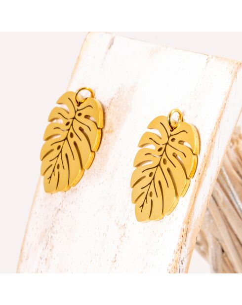 Boucles d'oreilles Jungle Steel dorées