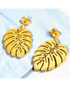 Boucles d'oreilles Jungle Steel dorées